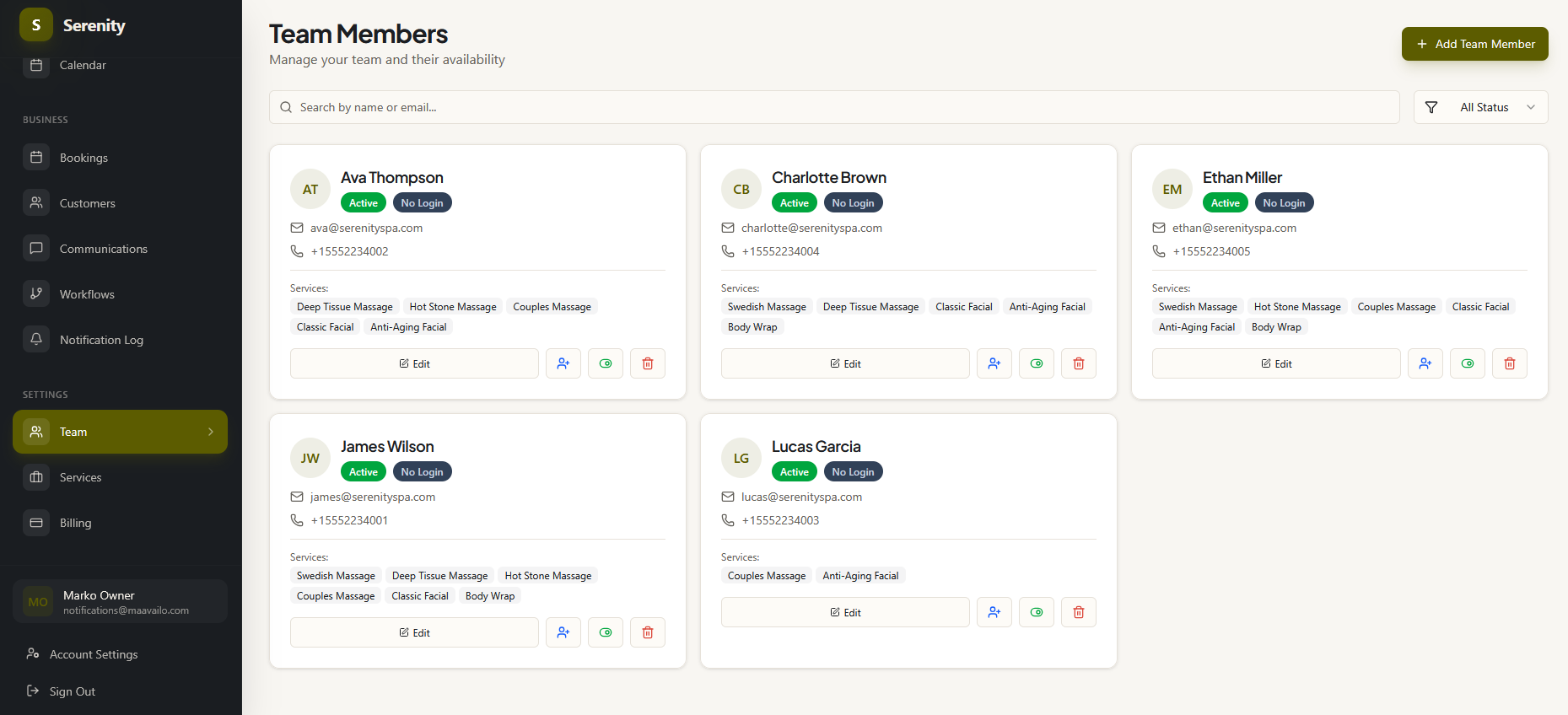 Add team members in seconds - Desktop view