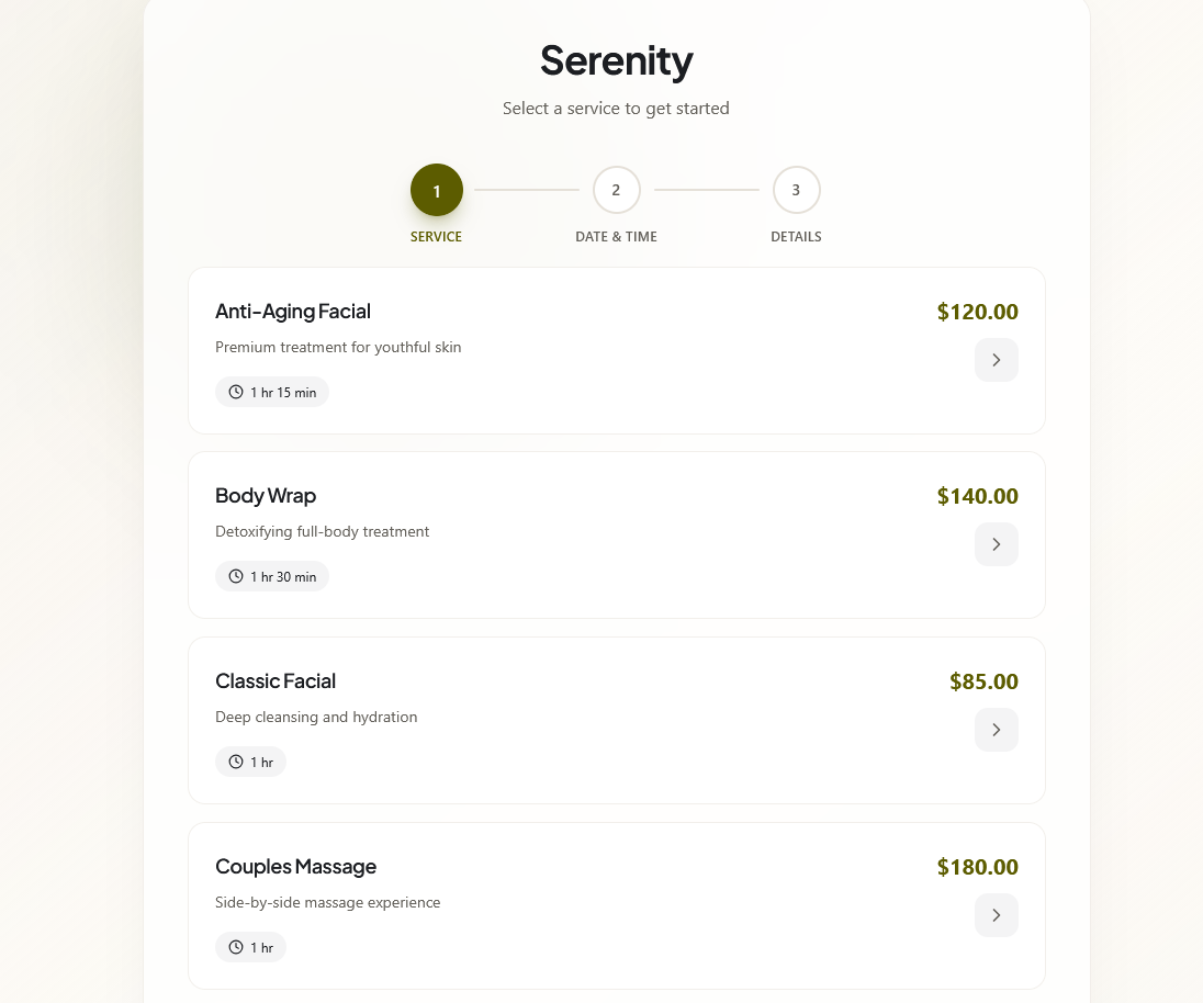 Get booked while you sleep - Desktop view