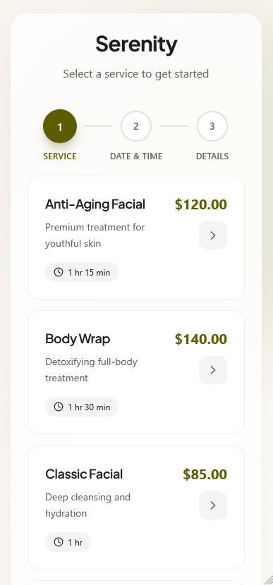 Get booked while you sleep - Mobile view